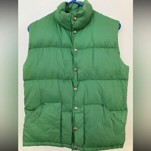 Vintage The North Face Down Insulated Puffer Vest Green Button Up Mens Small